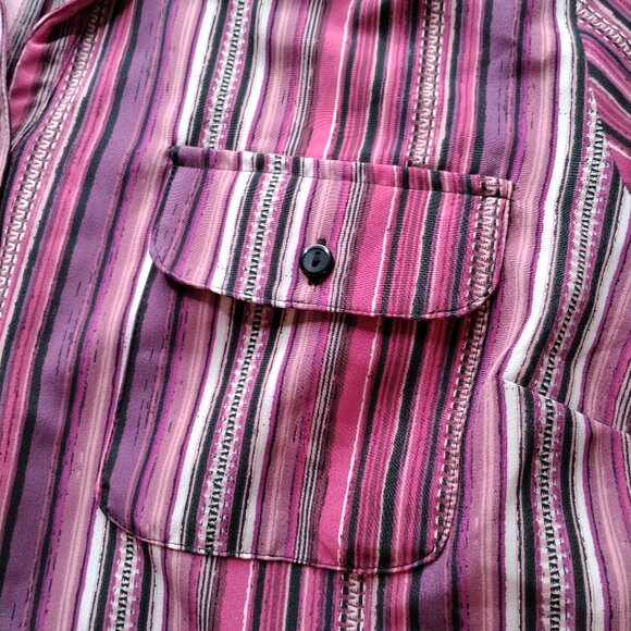 Studio Works Striped  Button Down Shirt - Picture 4 of 9
